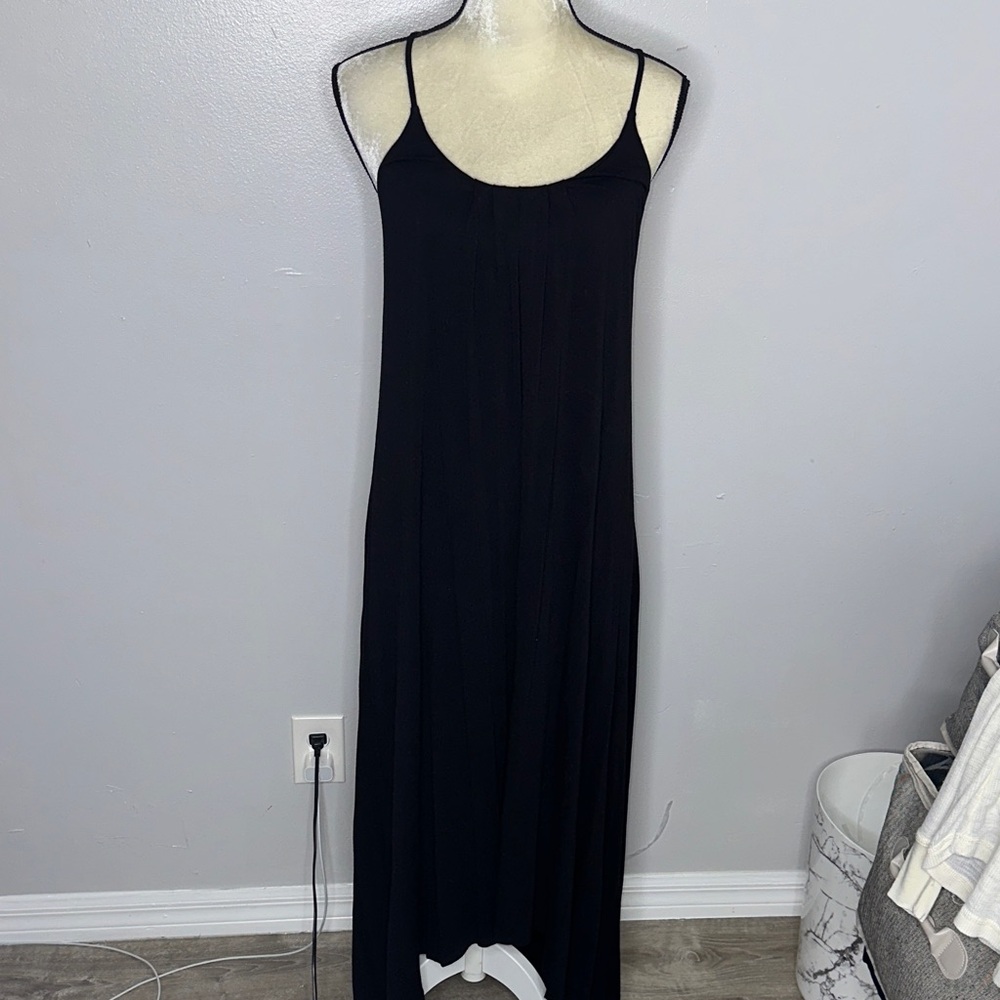 Nicole Miller Black Maxi Dress with Spaghetti Straps